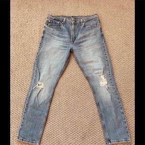 Levi’s 512 Distressed leg jeans slim tapered fit 36x32L
